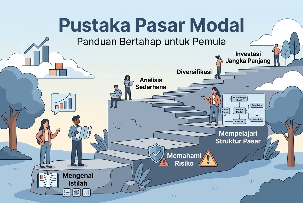 Ilustrasi tangga belajar literasi keuangan untuk pemula